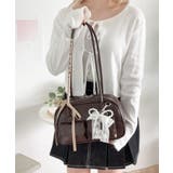 レイヤーリボンチャーム付きボストンバッグ | WEGO【WOMEN】 | 詳細画像4 