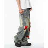 ジャージレイヤードダメージデニムパンツ | WEGO【MEN】 | 詳細画像9