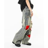 ジャージレイヤードダメージデニムパンツ | WEGO【MEN】 | 詳細画像18