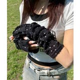 ブラック | UV加工フリルドットアームカバー | WEGO【WOMEN】