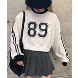 2ラインナンバリングショートスウェット 韓国 韓国ファッション | WEGO【WOMEN】 | 詳細画像1