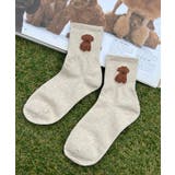 ベージュ | dogワンポイントソックス 韓国 韓国ファッション | WEGO【WOMEN】