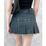 【Figments】プリーツヘムフリンジデニムミニスカート | WEGO【WOMEN】 | 詳細画像3