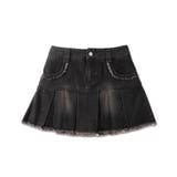 【Figments】プリーツヘムフリンジデニムミニスカート | WEGO【WOMEN】 | 詳細画像9