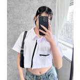 【Figments】クロップドZIPデザインシャツ | WEGO【WOMEN】 | 詳細画像1 