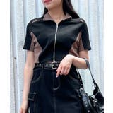 【Figments】SSバイカラートラックジャケット | WEGO【WOMEN】 | 詳細画像3 