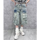 ブルー | 【Figments】マルチカーゴデニムハーフパンツ | WEGO【WOMEN】