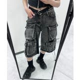 ブラック | 【Figments】マルチカーゴデニムハーフパンツ | WEGO【WOMEN】