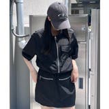 ブラック | ダブルZIPナイロンセットアップ | WEGO【WOMEN】