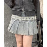 デニム | Wベルトデニムプリーツミニスカパン | WEGO【WOMEN】