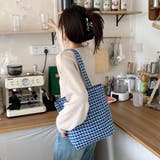 レディーストートバッグ チェック柄 大容量 | CLARAH【WOMEN】 | 詳細画像10