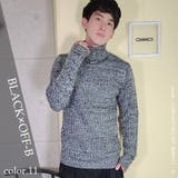 11.ブラック×オフB | リブニット セーター メンズ | WESTSEA