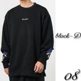 8.ブラックD | トレーナー 裏起毛 薔薇刺繍 長袖 バラ メンズ レディース | WESTSEA