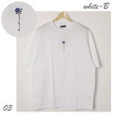 03.ホワイトB | Ｔシャツ 半袖 薔薇刺繍 | WESTSEA