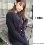 1.ブラック | カーディガン メンズ カシミヤタッチ | WESTSEA