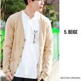 5.ベージュ | カーディガン メンズ カシミヤタッチ | WESTSEA