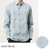 5.ブルー | シャツ メンズ デニムシャツ | WESTSEA