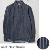2.ネイビーストライプ | シャツ メンズ デニムシャツ | WESTSEA