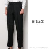 01.ブラック | カラーテーパードパンツ | WESTSEA