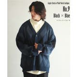 9.ブラック×ブルーB | v ネック カーディガン | WESTSEA