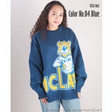 04.ブルー | UCLAベア柄クルーニット | WESTSEA