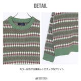 ジャガードボーダー柄オーバーサイズクルー | WESTSEA | 詳細画像3