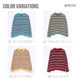 ジャガードボーダー柄オーバーサイズクルー | WESTSEA | 詳細画像4