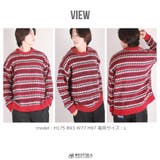 ジャガードボーダー柄オーバーサイズクルー | WESTSEA | 詳細画像5