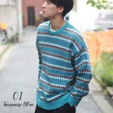 ジャガードボーダー柄オーバーサイズクルー | WESTSEA | 詳細画像6