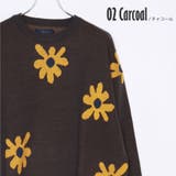 02.チャコールグレー | 花柄 ニット セーター | WESTSEA