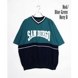 6.ブルーグリーン×ネイビーB | ナイロン半袖プルオーバー | WESTSEA