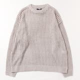 01.ライトグレー | メッシュオーバーサイズクルーセーター メンズ レディース | WESTSEA