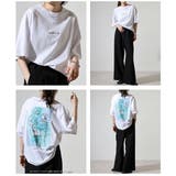 バックプリント 花柄Tシャツ 半袖 オーバーサイズ | WESTSEA | 詳細画像3