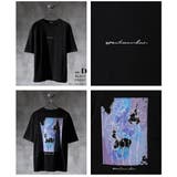 08.ブラックD(ヒナゲシ) | バックプリント 花柄Tシャツ 半袖 オーバーサイズ | WESTSEA