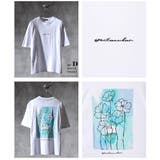 07.ホワイトD(ヒナゲシ) | バックプリント 花柄Tシャツ 半袖 オーバーサイズ | WESTSEA