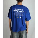 6.ブルーB | 76 ナナロク モーターグラフィック 半袖Tシャツ | WESTSEA