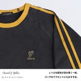02.チャコール×イエロー | ピグメント加工 ライン リンガーTシャツ | WESTSEA