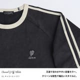 01.チャコール×オフ | ピグメント加工 ライン リンガーTシャツ | WESTSEA