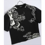 4.ブラックB | 和柄プリントTシャツ メンズ 半袖 | WESTSEA