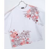 9.ホワイトE | 和柄プリントTシャツ メンズ 半袖 | WESTSEA