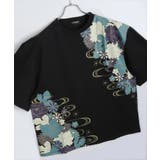 8.ブラックD | 和柄プリントTシャツ メンズ 半袖 | WESTSEA