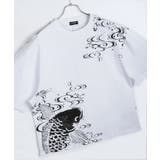 1.ホワイトA | 和柄プリントTシャツ メンズ 半袖 | WESTSEA