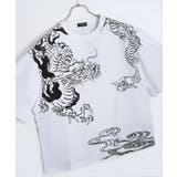 3.ホワイトB | 和柄プリントTシャツ メンズ 半袖 | WESTSEA