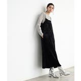 ブラック(019) | クラッシュベロア2WAYキャミワンピース | THE SHOP TK