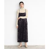 パープル(084) | クラッシュベロア2WAYキャミワンピース | THE SHOP TK