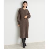トープ(054) | ベロア風モールニットワンピース | THE SHOP TK
