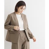 【セットアップ可】ウール調ノーカラージャケット | THE SHOP TK | 詳細画像8