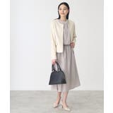 ライトグレー(010) | 【セレモニー/入卒/通勤/手洗い可】ブラウジングサテンワンピース | THE SHOP TK
