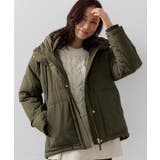 カーキ(027) | 【すっきり見えシルエット】上品ふわもこ中綿ブルゾン | THE SHOP TK