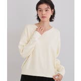 アイボリー(004) | 【すっきりシルエットが叶う】大人のためのVネックニット 毛玉になりにくい 静電気… | THE SHOP TK